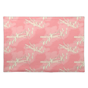 Lily-of-the-valley spring flowers pink cloth placemat