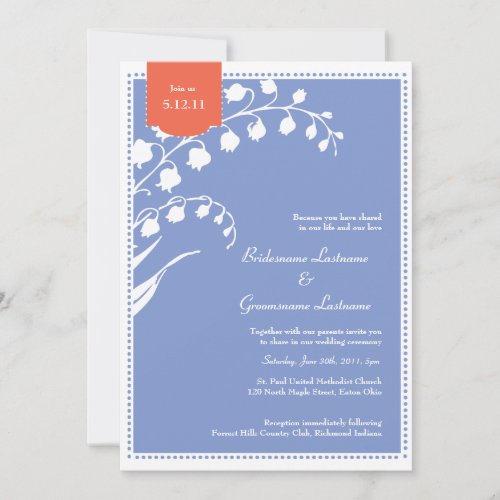 Lily of the Valley Wedding Custom Announcements