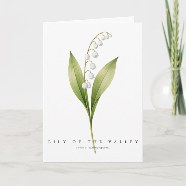 Lily of the Valley Symbol of Returning Happiness  Card (Front)