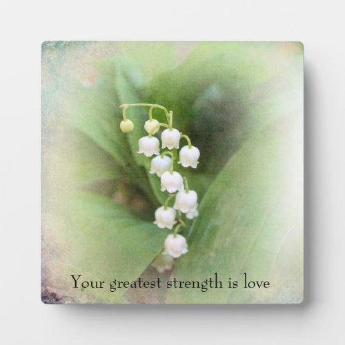 Lily of The Valley Tabletop Plaque with Easel