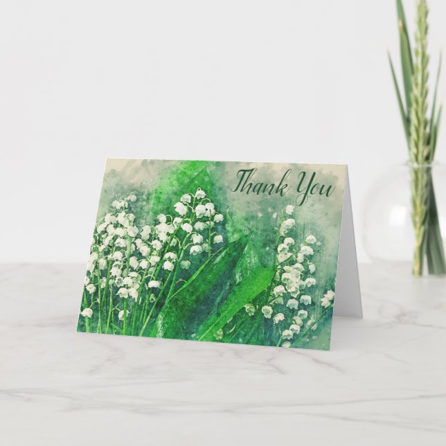 Lily of the Valley Thank You Card (Front)
