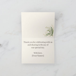 Lily of the Valley Thank You Card