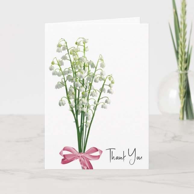 Lily of the Valley Thank You Card (Front)
