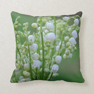 Lily of the valley throw pillow