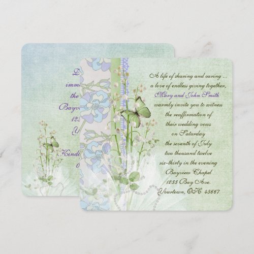 Lily of the Valley Vow Renewal Custom Invitation