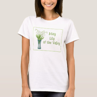 Lily Of the Valley Watercolor May Birthday T-Shirt