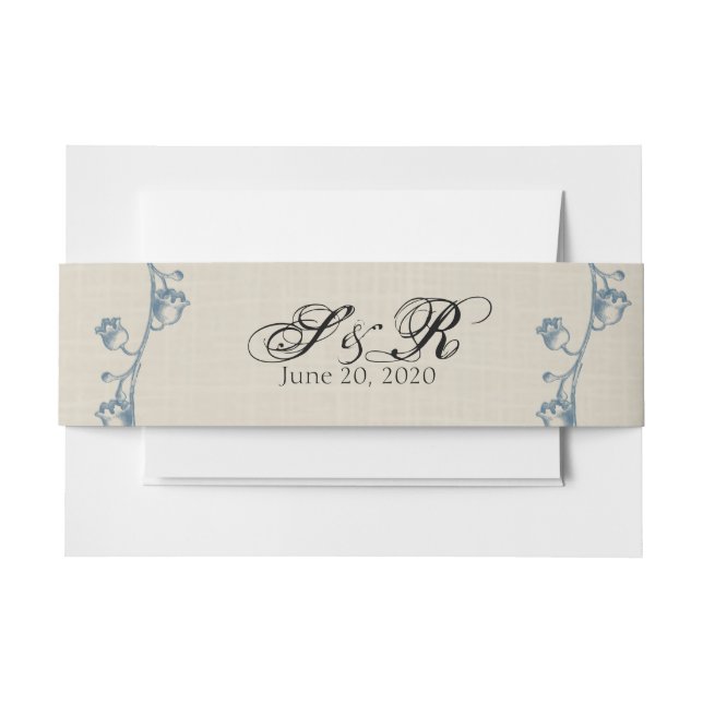 Lily of the Valley Wedding Belly Band (Front Example)
