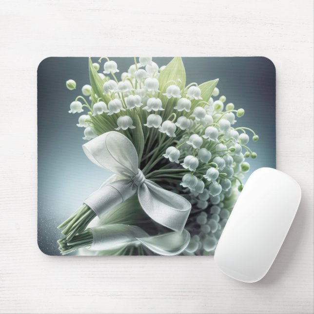 Lily of the Valley Wedding Bouquet Mouse Pad (With Mouse)