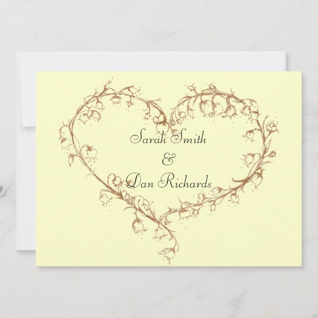lily of the valley wedding invitation (Front)