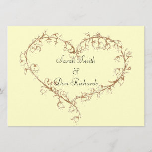 lily of the valley wedding invitation
