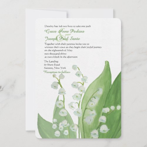 Lily of the Valley Wedding Invitation