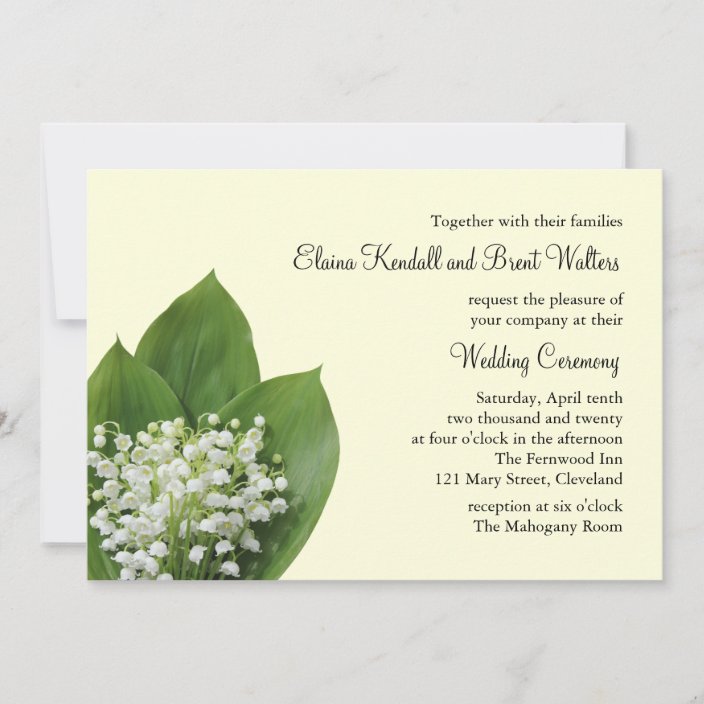 Lily of the Valley Wedding Invitation (ivory) | Zazzle.com