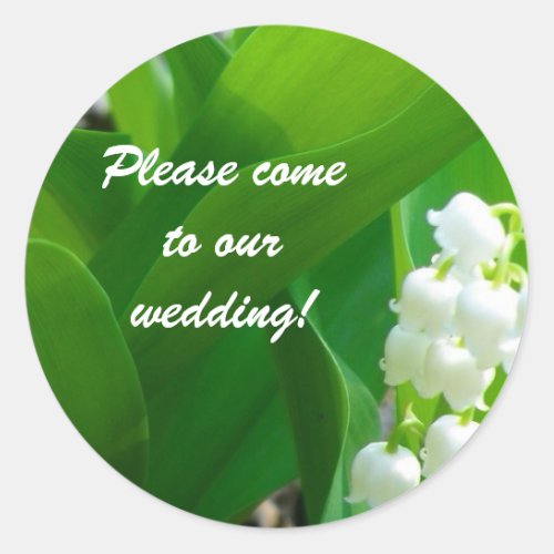 Lily of the Valley Wedding Stickers