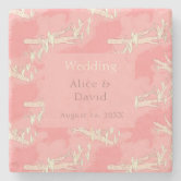 May Lily of the Valley Floral Bouquet Custom Name Stone