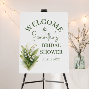 Lily of the Valley White Floral Bridal Shower Foam Board