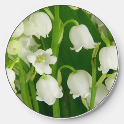 Lily of the Valley White Spring Flowers   Wireless Charger