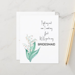 Lily of the Valley Will You Be My Bridesmaid