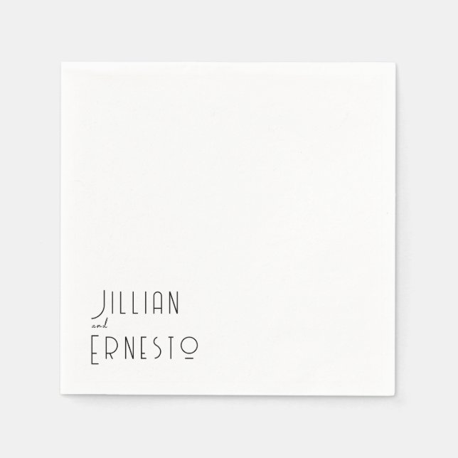 Lily of Valley Collection || White Custom Napkins (Front)