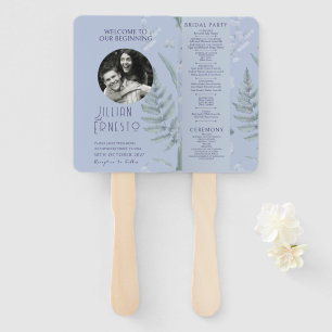 Lily of Valley    Light Blue with Photo Program Hand Fan
