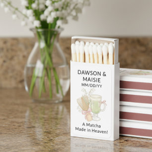 Lily of Valley Matcha Made in Heaven Wedding Favor Matchboxes