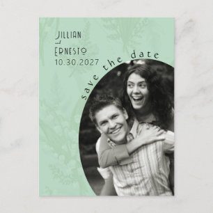 Lily of Valley    Sage Green Save the Date Postcard