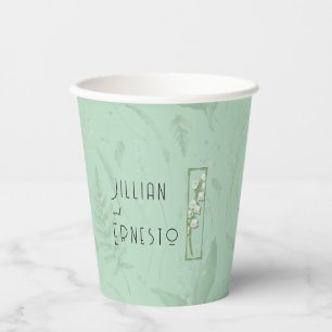 Lily of Valley     Soft Green Custom  Paper Cups