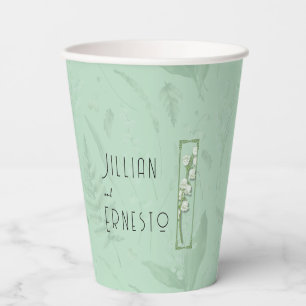 Lily of Valley Soft Green Custom Paper Cups