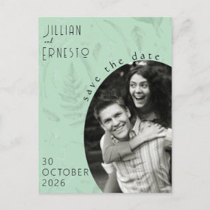 Lily of Valley    Soft Green Photo Save the Date Postcard