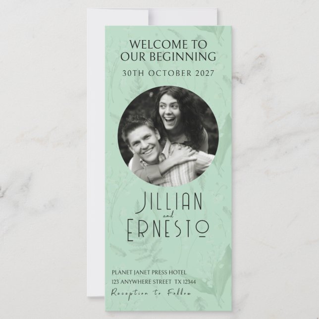 Lily of Valley || Soft Green with Photo  (Front)