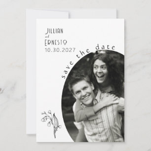 Lily of Valley    White Save the Date Invitation