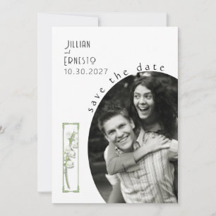 Lily of Valley White Save the Date v2 Invitation