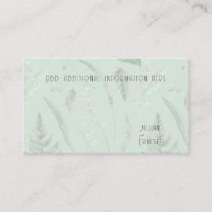Lily of Valley with Ferns    Soft Green Custom Enclosure Card