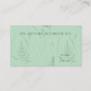 Lily of Valley with Ferns    Soft Green Custom Enclosure Card
