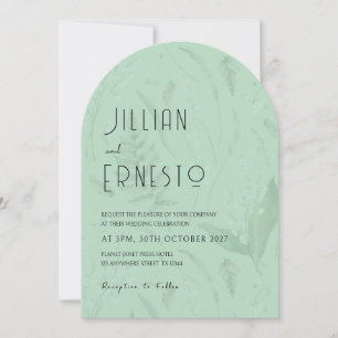 Lily of Valley with Ferns    Soft Green Custom Invitation
