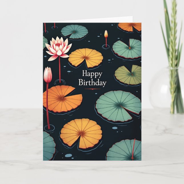 Lily Pad Birthday Card (Front)