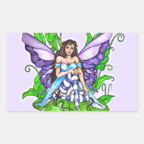Lily Pad Fairy Rectangular Sticker