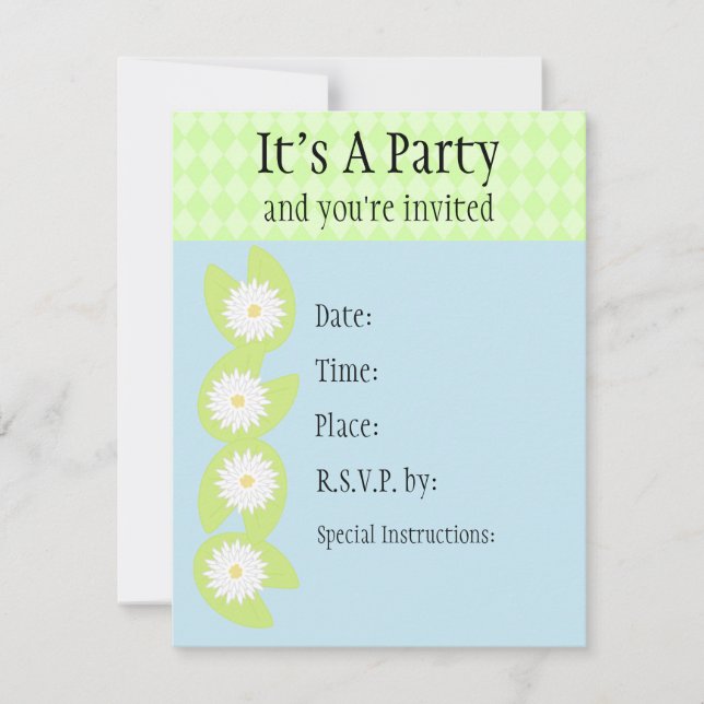 Lily Pad Invitation (Front)
