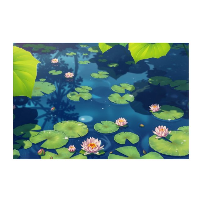 Lily pad Lake Acrylic Print (Front)