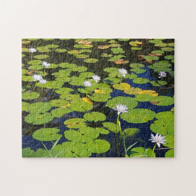 Lily Pad Pond Photo or Your Photo Jigsaw Puzzle (Horizontal)