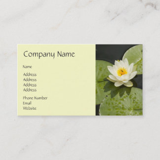 Lily Pads and White Lotus Flower Business Card