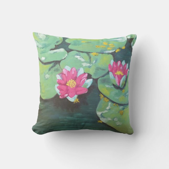 "Lily Pads" Outdoor Pillow (Front)