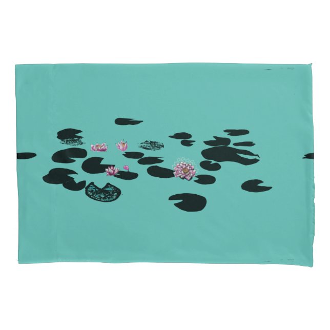 lily pads pillow case (Front-Left)