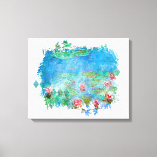 ** Lily Pads Pond Painting AR23 Monet Art Canvas Print
