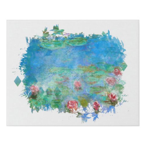  Lily Pads Pond Painting AR23 Monet Faux Canvas Print