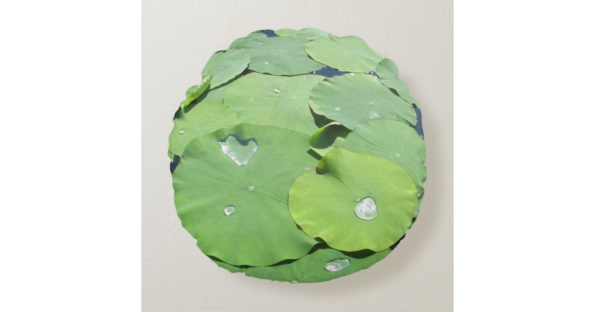 Lily Pads Round Pillow Zazzle