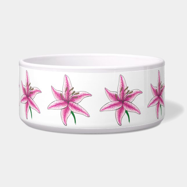 Lily Pastel Pink Flower Floral Lilies Lilly Garden Bowl (Front)