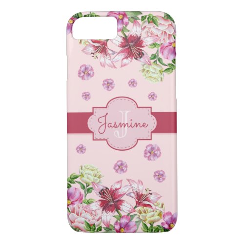 Lily  Peony Pink iPhone 87 Case