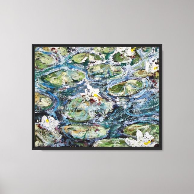 Lily Pond #3 by Artist Peter Demopoulos Canvas Print (Front)