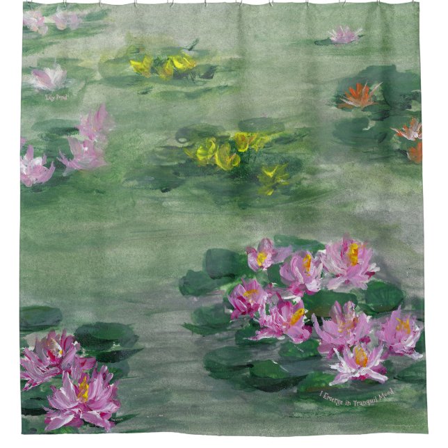 *'LiLy Pond' design Shower Curtain (Front)