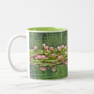 LILY POND/PINK LOTUS BLOSSOMS/2 TONE MUG